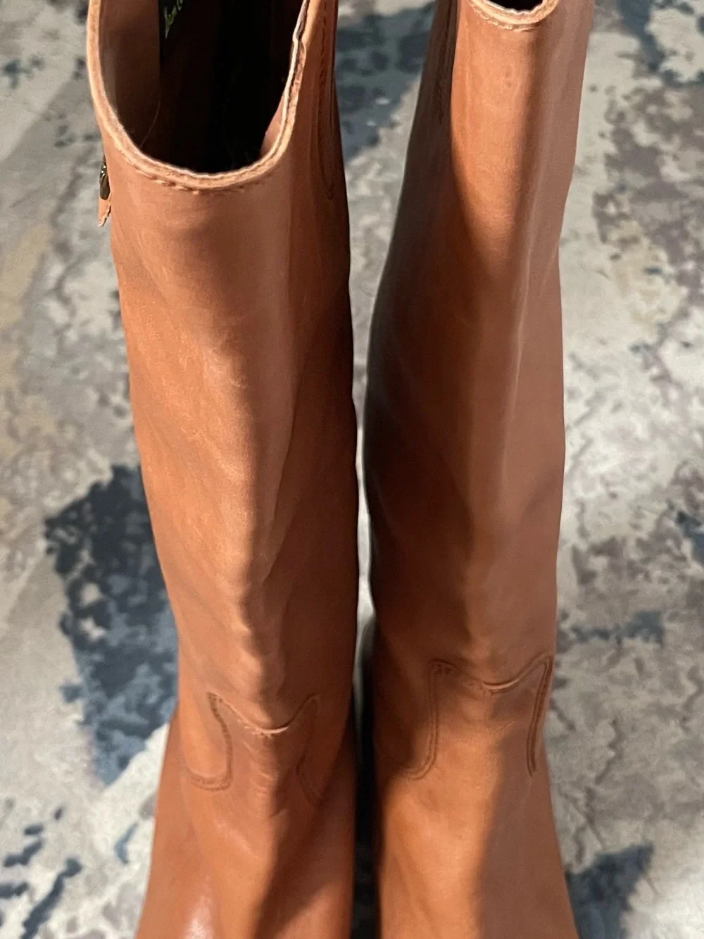 Sam Edelman Tall Leather Over-the-Knee Boots - Cognac